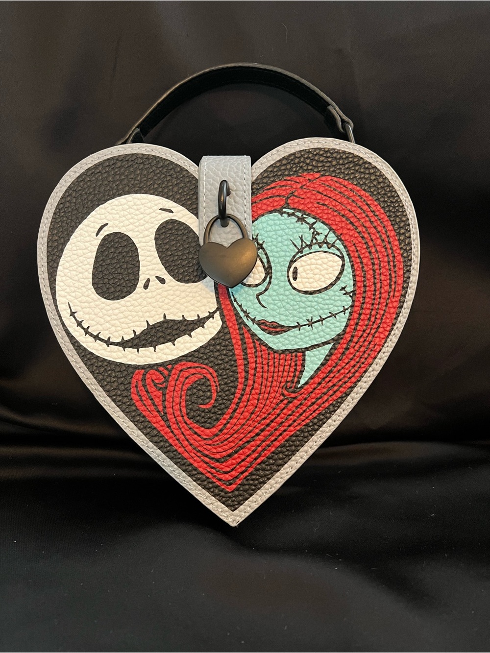 Heart-Shaped Jack & Sally crossbody purse